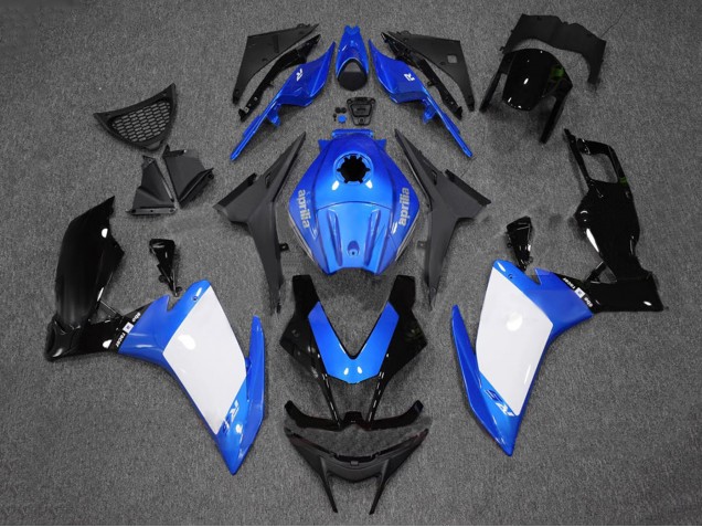 Carenados Moto Aprilia RS4 50 125 2012-2018 - Azul Blanco Negro Brillante Baratos