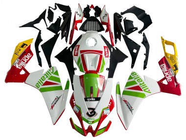 Carenado Moto Aprilia RS4 50 125 2012-2018 - Blanco Rojo Verde Amarillo Alitalia Baratos