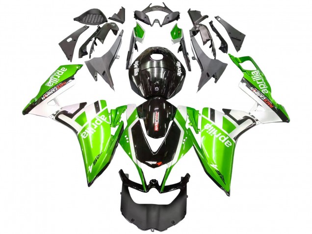 Carenados Moto Aprilia RS4 50 125 2012-2018 - Blanco Verde Negro Brillante Baratos
