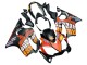 Carenados Moto Honda CBR600 F4i 2004-2007 - Negro Mate Naranja Rossi Baratos