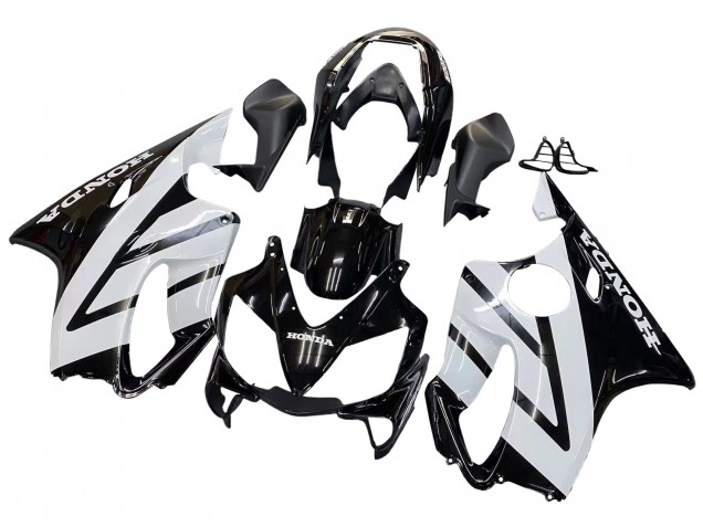 Carenados Moto Honda CBR600 F4i 2004-2007 - Blanco Negro Brillante Baratos