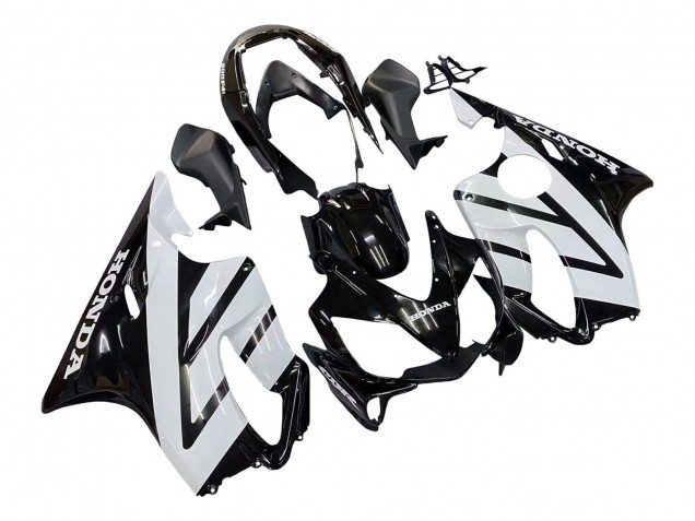 Carenados Moto Honda CBR600 F4i 2004-2007 - Blanco Negro Brillante Baratos