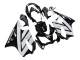 Carenados Moto Honda CBR600 F4i 2004-2007 - Blanco Negro Brillante Baratos