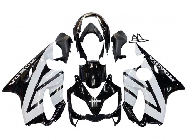 Carenados Moto Honda CBR600 F4i 2004-2007 - Blanco Negro Brillante Baratos