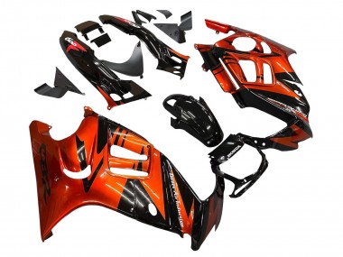 Carenados Moto Honda CBR600 F3 1995-1996 - Naranja Negro Brillante Baratos