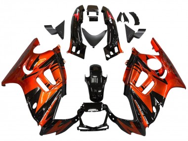 Carenados Moto Honda CBR600 F3 1995-1996 - Naranja Negro Brillante Baratos