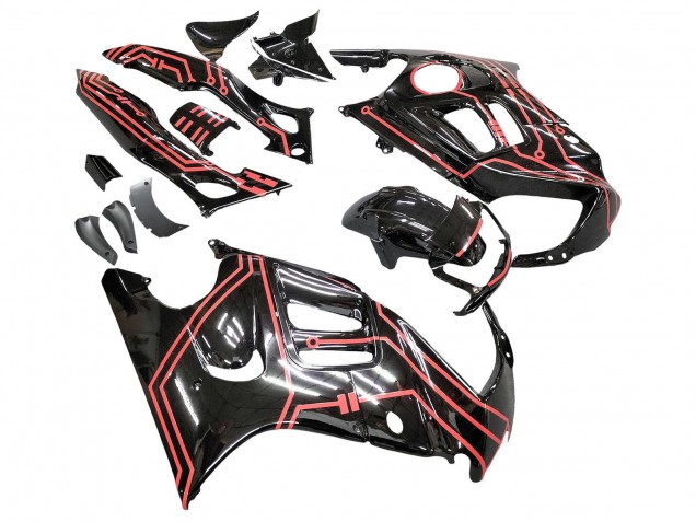 Kits Carenado Moto Honda CBR600 F3 1997-1998 - Rojo Negro Brillante Baratos