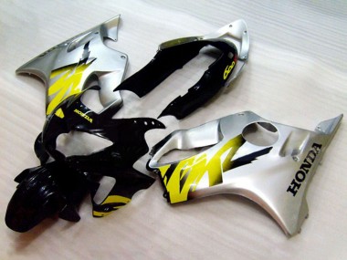 Carenados Moto Honda CBR600 F4 1999-2000 - Plata Amarillo Negro Brillante Baratos