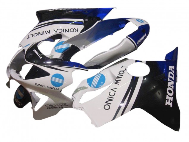 Carenado Moto Honda CBR600 F4 1999-2000 - Blanco Azul Negro Brillante Konica Minolta Baratos