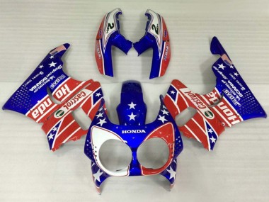 Carenados Moto Honda CBR900RR 893 1992-1993 - Blanco Rojo Azul Estrella Castrol Baratos