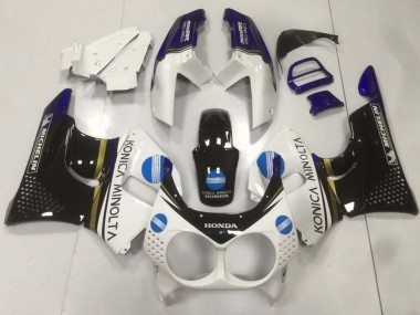 Carenados Moto Honda CBR900RR 893 1992-1993 - Blanco Azul Negro Brillante Konica Minolta Baratos