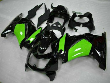 Carenados Moto Kawasaki EX250 2008-2012 - Negro Brillante Verde Baratos