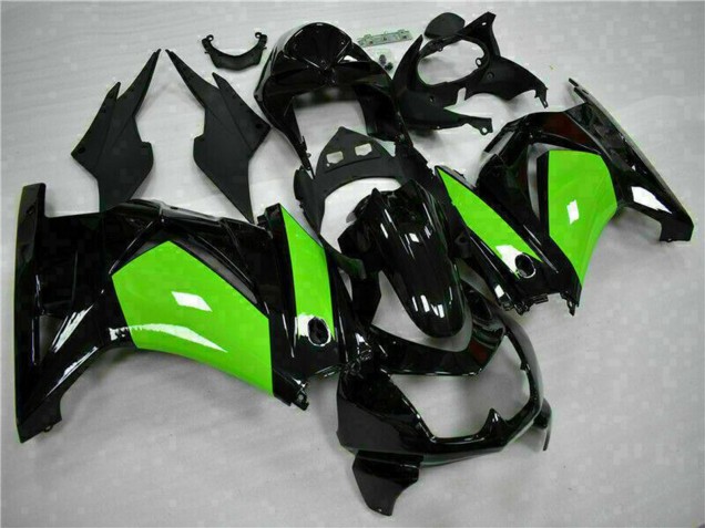 Carenados Moto Kawasaki EX250 2008-2012 - Negro Brillante Verde Baratos