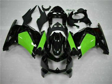 Carenados Moto Kawasaki EX250 2008-2012 - Negro Brillante Verde Baratos