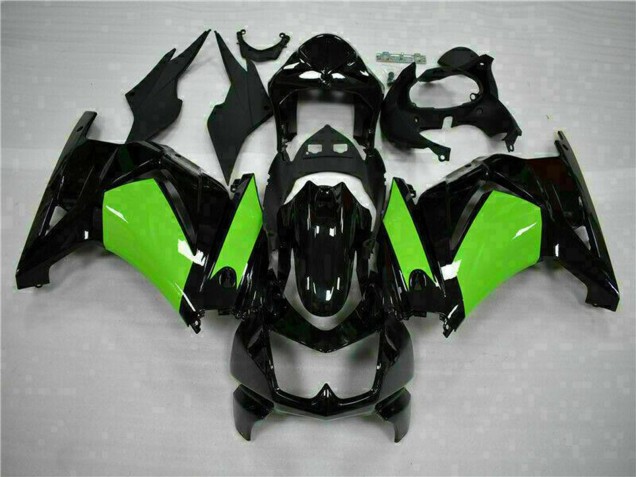 Carenados Moto Kawasaki EX250 2008-2012 - Negro Brillante Verde Baratos
