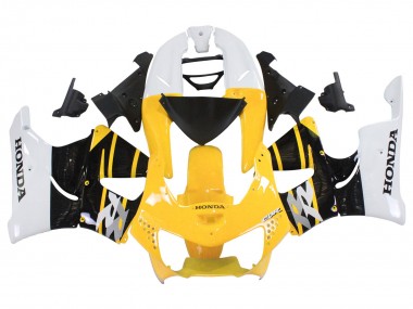 Carenados Moto Honda CBR900RR 919 1998-1999 - Blanco Amarillo Negro Brillante Baratos