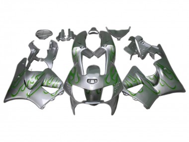 Carenados Moto Honda CBR900RR 919 1998-1999 - Plata Verde Llama Baratos