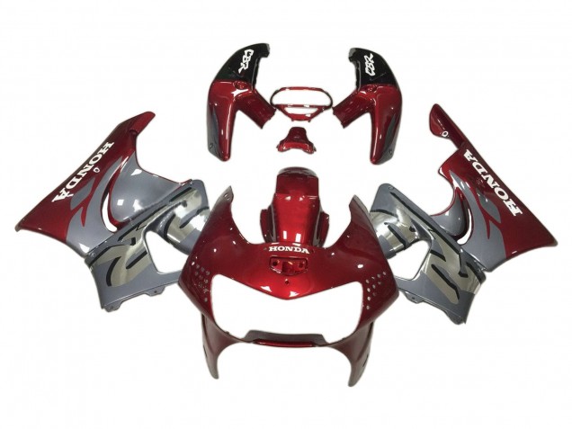 Carenados Moto Honda CBR900RR 919 1998-1999 - Rojo Oscuro Gris Baratos