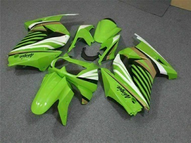 Carenado Moto Kawasaki EX250 2008-2012 - Verde Blanco Negro Baratos