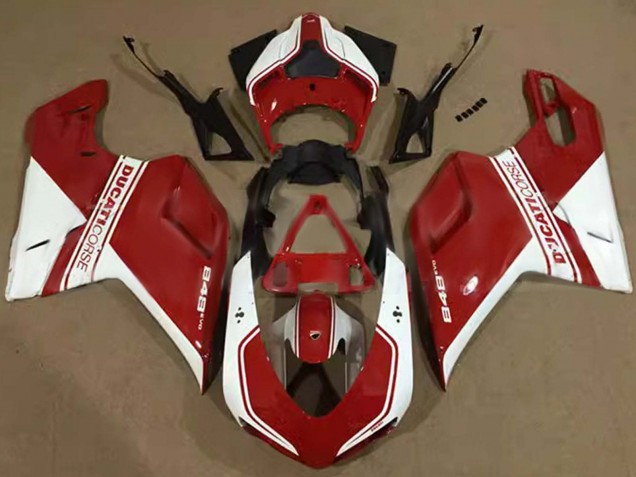 Carenados Moto Ducati 848 2007-2014 - Blanco Rojo Corse Baratos