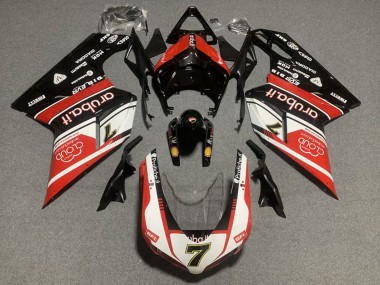 Kits Carenado Moto Ducati 848/1098/1198 2007-2014 - Blanco Rojo Negro Brillante Baratos