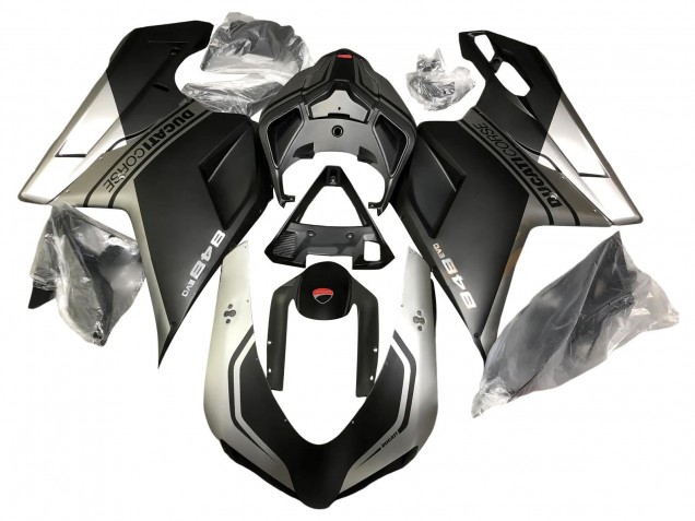 Carenados Moto Ducati 848 2007-2014 - Plata Negro Mate Baratos
