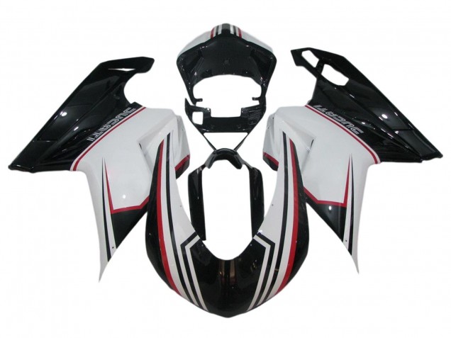 Carenado Moto Ducati 848/1098/1198 2007-2014 - Blanco Rojo Negro Brillante Baratos
