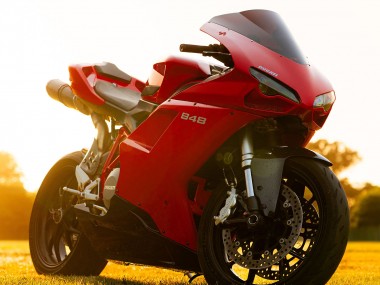 Carenados Moto Ducati 848 2007-2014 - Rojo Negro Brillante Baratos