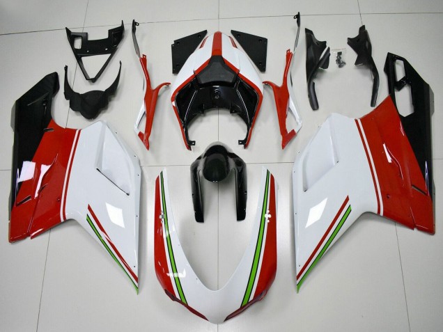 Carenados Moto Ducati 848/1098/1198 2007-2014 - Blanco Rojo Verde Negro Brillante Baratos