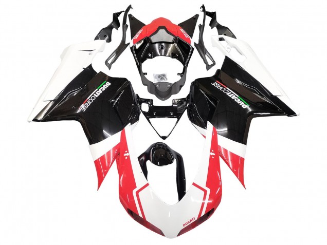 Carenados Moto Ducati 848/1098/1198 2007-2014 - Blanco Rojo Negro Brillante Baratos