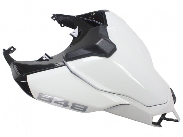 Carenados Moto Ducati 848/1098/1198 2007-2014 - Blanco Negro Brillante Corse Baratos
