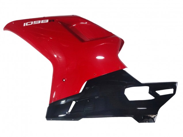 Carenados Moto Ducati 1098 2007-2014 - Blanco Rojo Negro Brillante Baratos
