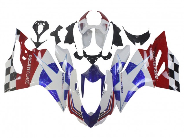 Carenados Moto Ducati Panigale 899 2011-2014 - Blanco Azul Rojo Negro Baratos