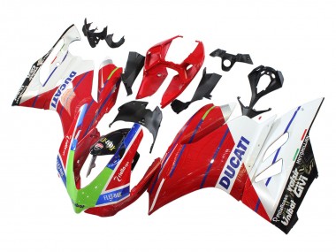 Carenados Moto Ducati Panigale 899/1199 2011-2014 - Blanco Rojo Verde Azul Negro Brillante Flex-Box Baratos