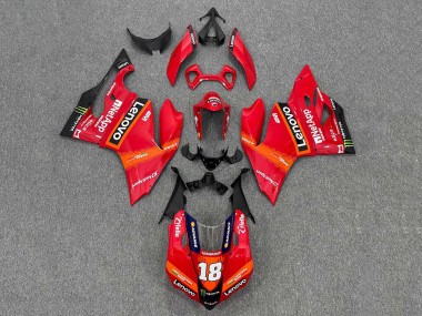 Carenados Moto Ducati Panigale 899/1199 2011-2014 - Rojo Naranja Negro Monstruo Lenovo 18 Baratos