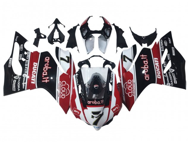 Carenados Moto Ducati Panigale 899/1199 2011-2014 - Blanco Rojo Negro Brillante Aruba.it 7 Baratos