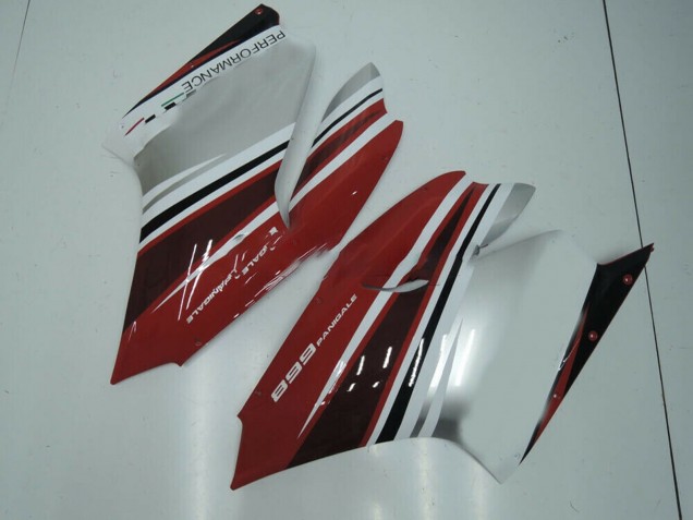 Carenado Moto Ducati Panigale 899 2011-2014 - Blanco Rojo Negro Brillante Baratos