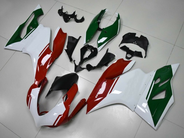 Carenados Moto Ducati Panigale 899 2011-2014 - Blanco Rojo Verde Oscuro Baratos