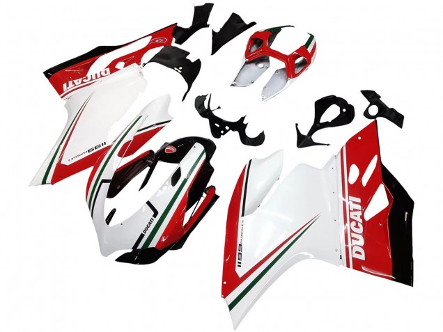 Carenados Moto Ducati 1199 2011-2014 - Blanco Rojo Verde Negro Brillante Baratos