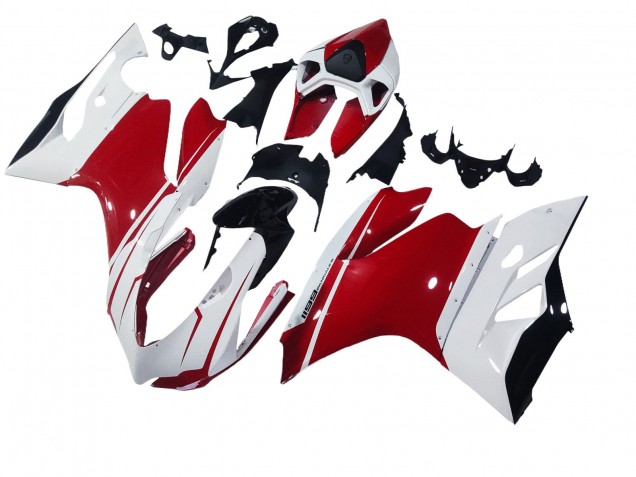 Carenados Moto Ducati 1199 2011-2014 - Blanco Rojo Negro Brillante Baratos