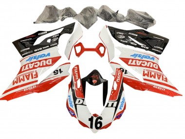 Carenados Moto Ducati Panigale 1199 2011-2014 - Blanco Rojo Negro Brillante Valsir Fiamm Ficc 16 Baratos