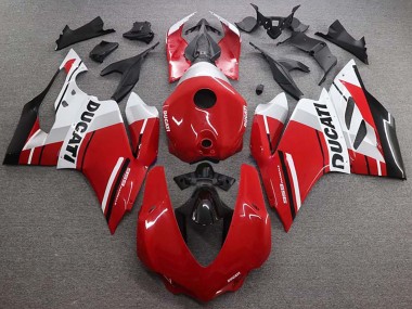 Carenado Moto Ducati 959 2015-2020 - Blanco Rojo Negro Brillante Baratos