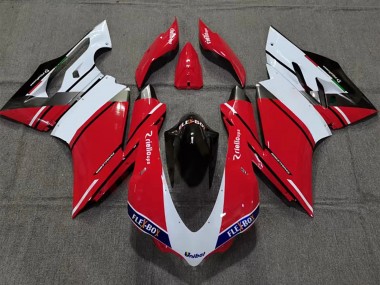 Carenado Moto Ducati 959/1299 2015-2020 - Blanco Rojo Negro Brillante Unibat Flex-Box Baratos