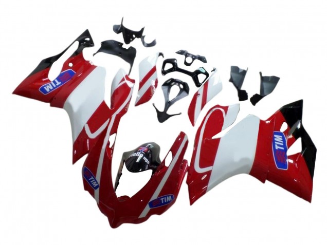 Carenados Moto Ducati 959/1299 2015-2020 - Blanco Rojo Negro Brillante Tim Baratos