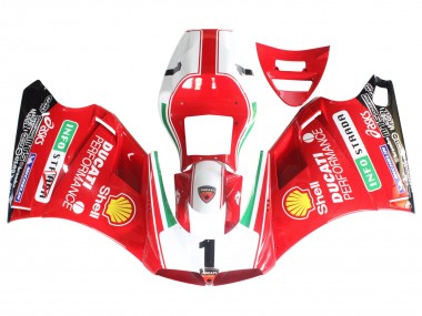 Carenados Moto Ducati 748/916/996/998 1993-2005 - Blanco Rojo Amarillo Verde Negro Brillante Performance Baratos