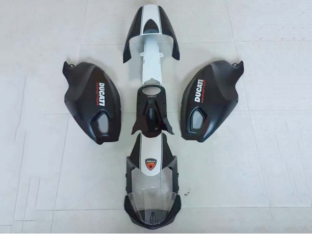 Carenados Moto Ducati Monster 696 796 1100 1100S 2008-2012 - Blanco Negro Mate Baratos