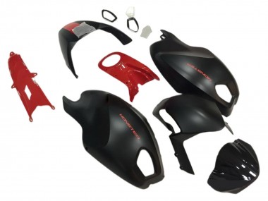 Carenados Moto Ducati Monster 696 796 1100 1100S 2008-2012 - Rojo Negro Mate Monstruo Baratos