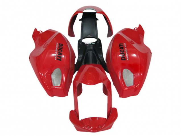 Carenado Moto Ducati Monster 696 796 1100 1100S 2008-2012 - Rojo Baratos