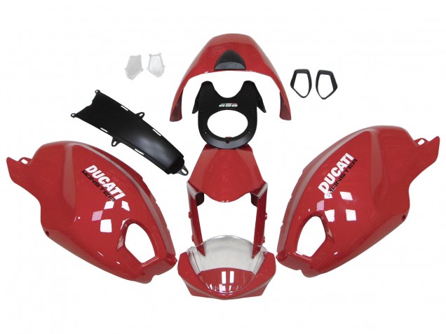 Carenados Moto Ducati Monster 696 796 1100 1100S 2008-2012 - Rojo Blanco Baratos