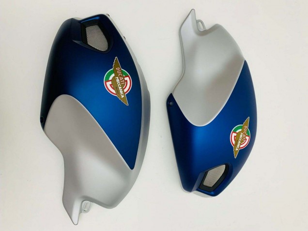 Carenados Moto Ducati Monster 696 796 1100 1100S 2008-2012 - Azul Oscuro Plata Baratos